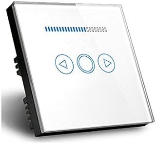 Led Touch Dimmer Switch 500W Crystal Panel Wall Controller Switch for Led Dimmer Lamp (White)