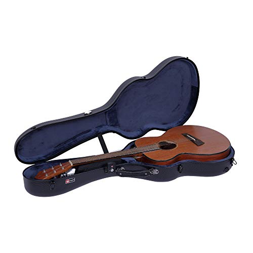 Image of Crossrock Poly Carbon OM /000 Guitar Case, Anti-scratch Flight Case in Black (CRF4000OMBK)