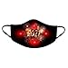 Produktbild 2021 Frohes Neues Jahr Weihnachten Face_Msks, Adult Dustproof LED Glowing Gesichtsbedeckungen Bandanas für Männer & Frauen beleuchten Mundtuch(C,1 x leuchtende m0sk + 1 x Knopfbatterie)