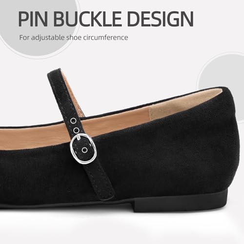 Image of Women's Mary Jane Shoes, Ballet Flats for Women, Square Toe Shoes for Women