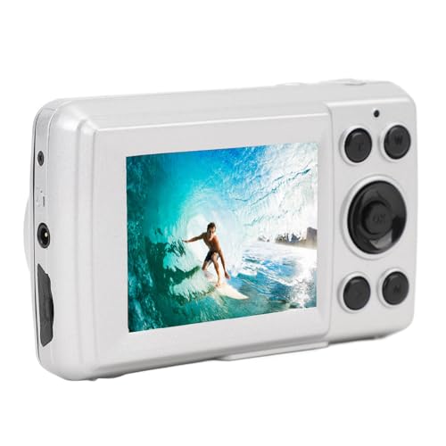 16MP Digital Camera, Compact and Stylish Design, Photos and Videos, Retro, Great Gift, 2.4 Inch LCD Display, Support up to 128GB, for Kids Teens, White