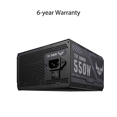 Asus Tuf Gaming 550w Bronze Psu Power Supply Axial Tech Fan Design Dual Ball Fan Bearings 0db Pcbyte