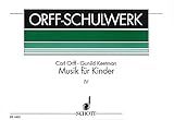  Musik für Kinder: Moll: Bordun-Stufen. Vol. 4. Singstimme, Blockflöte und Schlagzeug. Sing- und Spielpartitur. (Orff-Schulwerk)