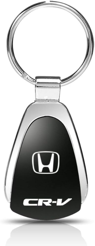 AU-TOMOTIVE GOLD, INC. Officially Licensed Black Teardrop Key Chain for Honda CR-V