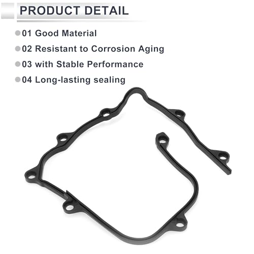 Image of Timing Cover Gasket for Subaru Forester 1999-2010 Long-lasting Sealing Chain Case Cover Gasket No.13594AA052 /13594AA051 Rubber 1 Pcs