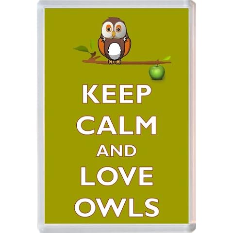 Keep Calm and Love Owls Jumbo Magnet Cover