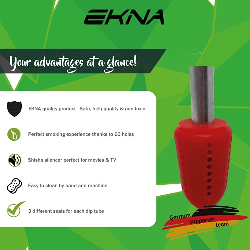 EKNA Shisha Diffusor Aufsatz Silikon 4er-Set - Diffusoraufsatz für Shishas - Shisha Schalldämpfer - Hookah Zubehör