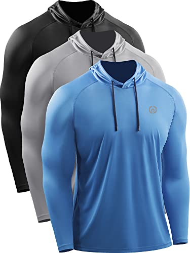 Image of NELEUS Men's Dry Fit Athletic Shirt Workout T-Shirt | Long Sleeve Shirts for GYM