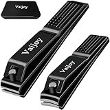 VAIJOY Nail Clippers Set with Fingernail Toenail Clipper Cutters Stainless Steel Sharp Sturdy Trimmer Set for Men Women with Tin Case