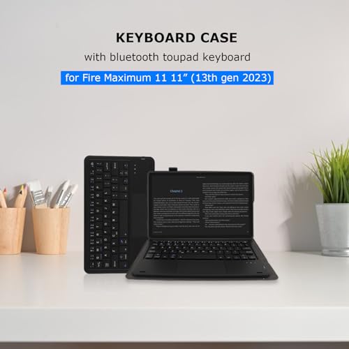 Funda para Teclado MAX 11 con soporte tipo libro y teclado inalámbrico desmontable 2