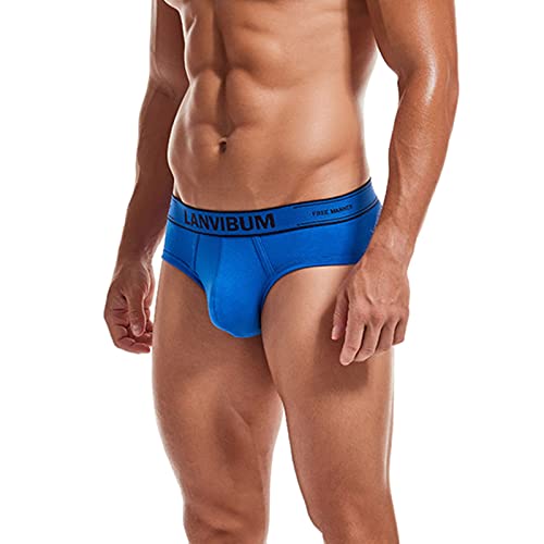 Male Fashion Underpants Knickers Sexy Ride Up Briefs Underwear Pant Mens Boxers I Fit (Blue, XL)