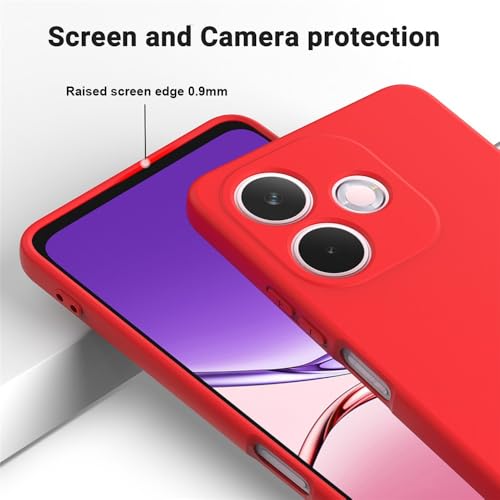 Image of Back Cover for Oppo A5 Pro 4G / A5 Pro 5G | Full Camera Protection | Premium Liquid Silicon Case | Flexible Bumper Case for Oppo A5 Pro 4G / A5 Pro 5G (Red)