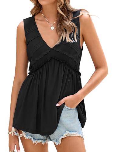 Glamaker Women Summer Tank Tops Baby Doll Beach...