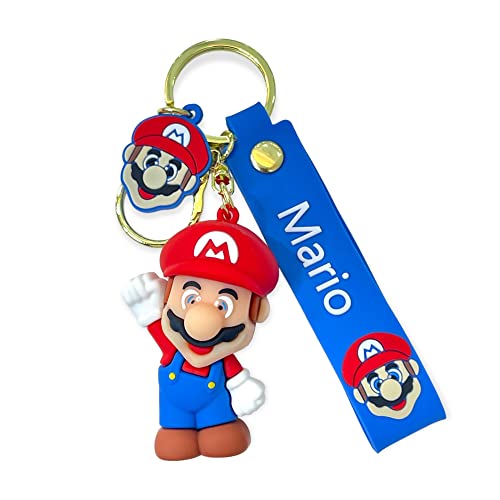 Image of AUGEN Mario Red Action Figure Keychain Limited Edition for Car, Decoration, Cake, Office Desk & Study Table (Pack of 1)