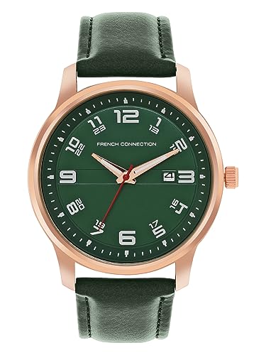 French Connection Spring-Summer 2023 Analog Green Dial Mens Leather Watch-Fcn00046A (B0C6GY5BRN) Amazon Price History, Amazon Price Tracker