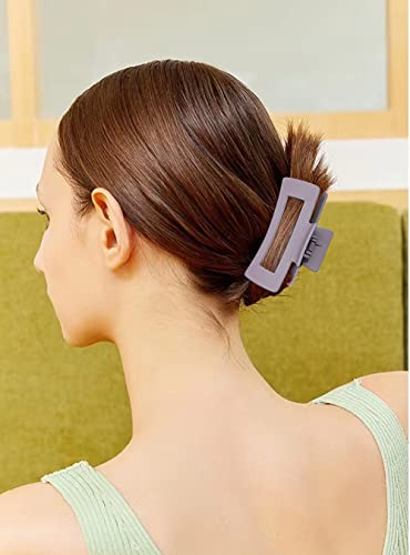 Claw Clips Square Flower Large Medium Small Matte Rectangle Hair Clips For Women Girls Big For Thick Hair #TOP7