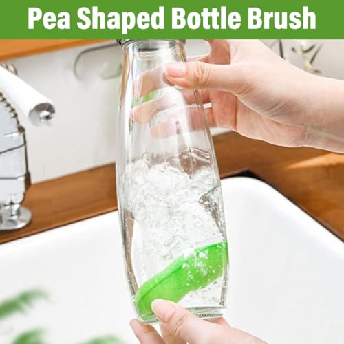 SIRLOMU 8 Stück Magic Beans Bottle Cleaner Sponge, Küchenschwämme in Erbsenform