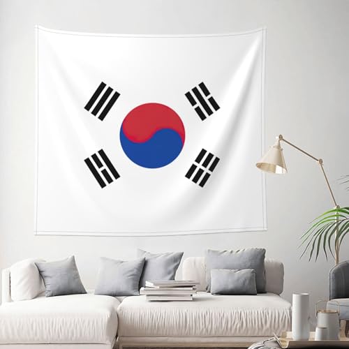 Tapiz de la bandera de la República de Corea, decoración de pared de 152 x 130 cm 2