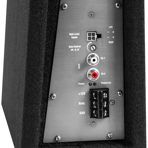 BELVA BPKG10T 600W Peak 10" Shallow-Mount Angled Amplified Loaded Subwoofer Enclosure