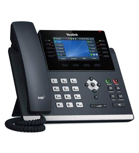 Telefone IP Yealink T46U – Adaptadores de energia incluídos – 1 ano de garantia do manugacured – Des