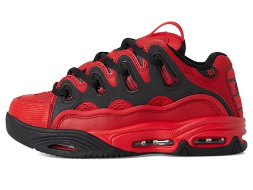 Osiris Men's D3 2001 Skate Shoe, Red/Black/Red, 114