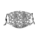 Roupaze Lattice Washable Cloth Face Mask for Women Men Reusable Breathable Printed Face Masks with N