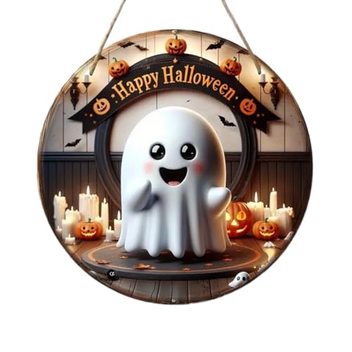 ハロウィン 飾り 看板 木製 ドア 壁掛け ハロウィーンの表札 家の装飾 木製 祭歓迎ボード