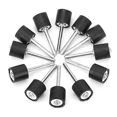 Qiilu QIILUP5V0IKCWZT Drum Rubber Mandrel, 12Pcs Polishing Sanding Drum Rubber Mandrel Standing Sleeve cover