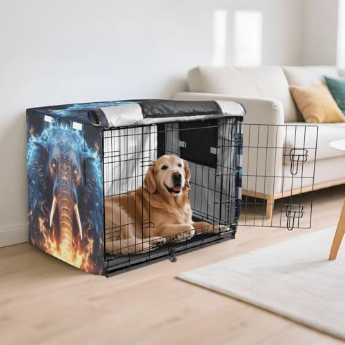 Housse de cage imperméable chien chat Éléphant de Feu Bleu