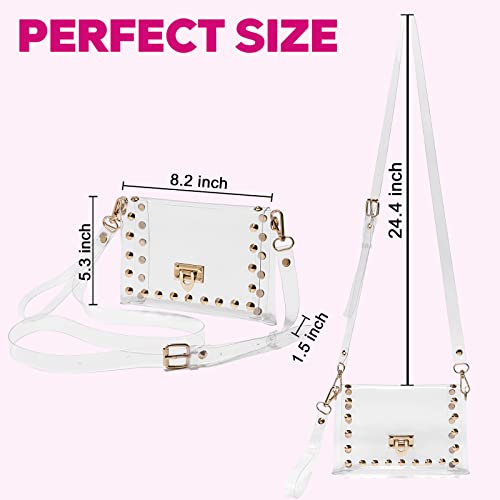 Small Clear Purse Stadium Approved for Women,Cute Clear Crossbody Bag for Sports Event,Concert,Gameday3