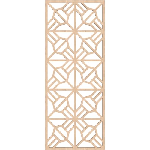 Image of 15 3 /8 inchW x 39 3 /8 inchH x 3 /8 inchT Auburn Decorative Fretwork Wood Wall Panels, Red Oak