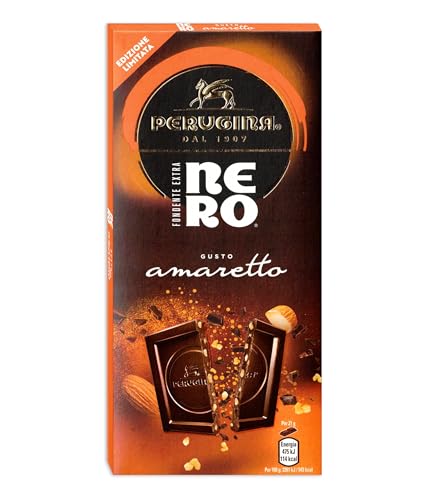 Perugina Nero Fondente Extra gusto Amaretto Tavoletta di Cioccolato 85g - EDIZIONE LIMITATA