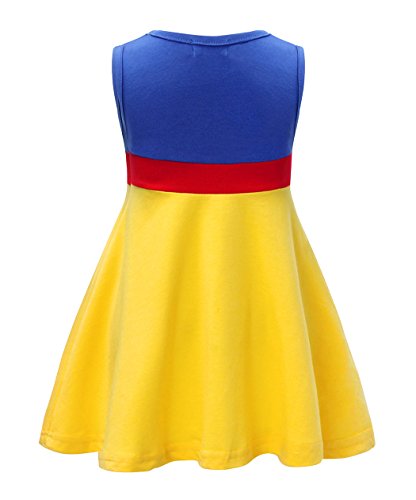 Eledobby Snow White Dress For Little Girls Princess Costume Halloween Dress Up Toddler Birthday Party Fancy Dresses W/Accessories 3-4T #TOP3