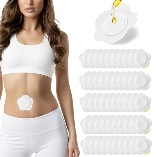 50Pcs Castor Oil Belly Button Patch - Larger 3.15