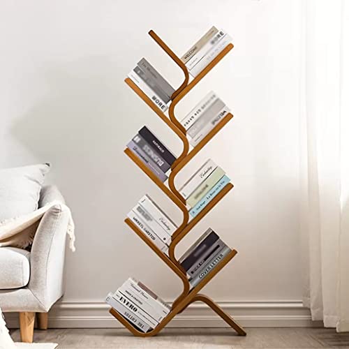 Estantería para libros que ahorra espacio con estantes modulares de madera 3