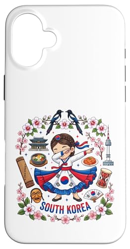 Dabbing �؍� �K�[�� �t���b�O �h���X Mugunghwa �v���C�h �w���e�[�W �X�}�z�P�[�X iPhone 16 Plus �p