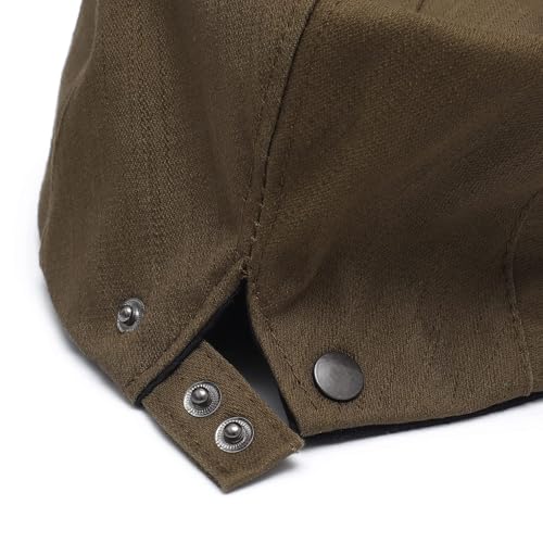 Image of ZLYC Men Cotton Flat Cap Summer Scally Ivy Gatsby Newsboy Beret Driver Cabbie Hunting Hat