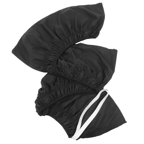 LAPYAPPE Falda Minimalista Elástica Cama en de Resistente de Poliéster Negra y Lavable, Diseño Elegante Adecuado para Uso Dormitorio