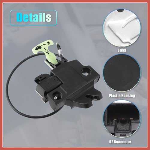 Image of ACROPIX Replacement Rear Liftgate Door Lock Actuator with Cable for Subaru Legacy 2010-2014 for Subaru Outback 2010-2014 Tailgate Latch Assembly Black Car Parts