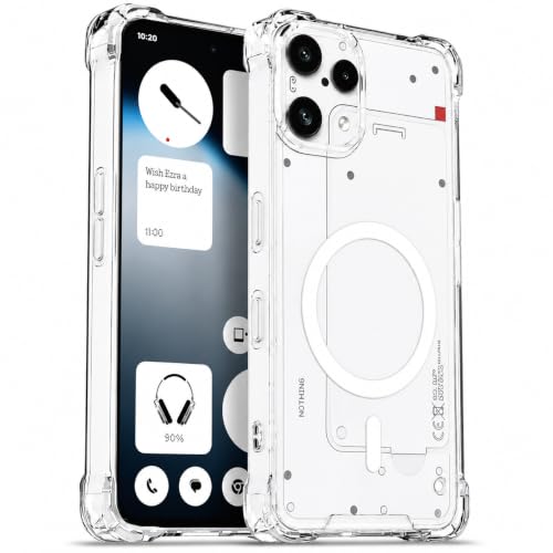 Image of Transparent Back Cover for Nothing Phone 3A Lite 5G Shockproof Side TPU Bumper & Back Pc Protective Magnetic Support Cover Case (Nothing Phone 3A Lite 5G)