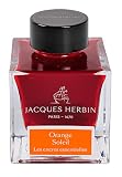 Jacques Herbin 13157JT - Flacon d'encre 50 ml pour stylo-plumes et stylos roller, Orange soleil. Fabriqué en France