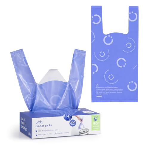 Ubbi Disposable Baby Diaper Sacks, Lavender...