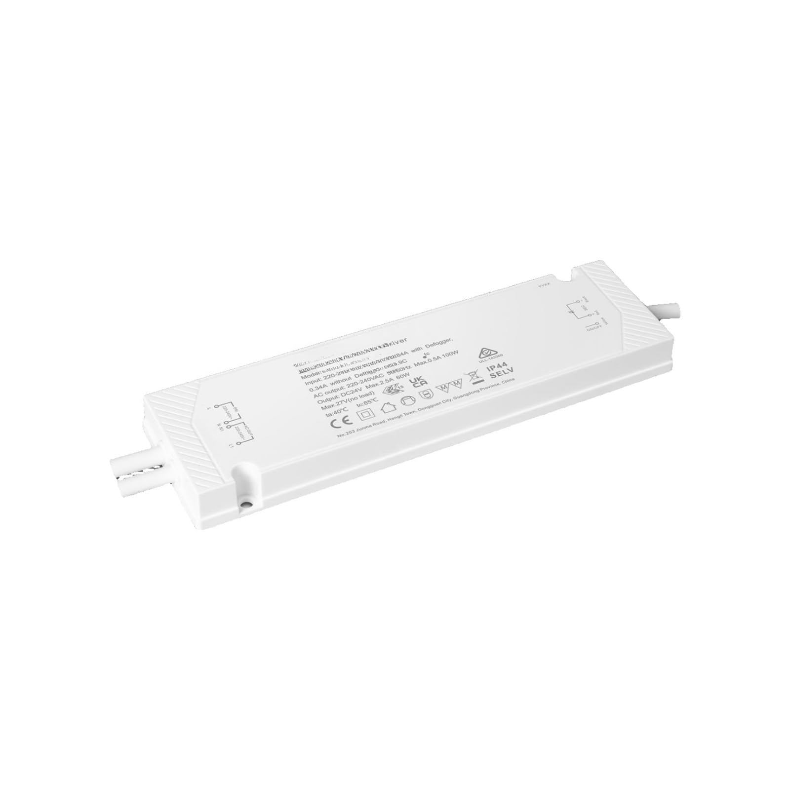 Alimentation 24v 60w ultra-fine IP44 pour miroir de salle de bains