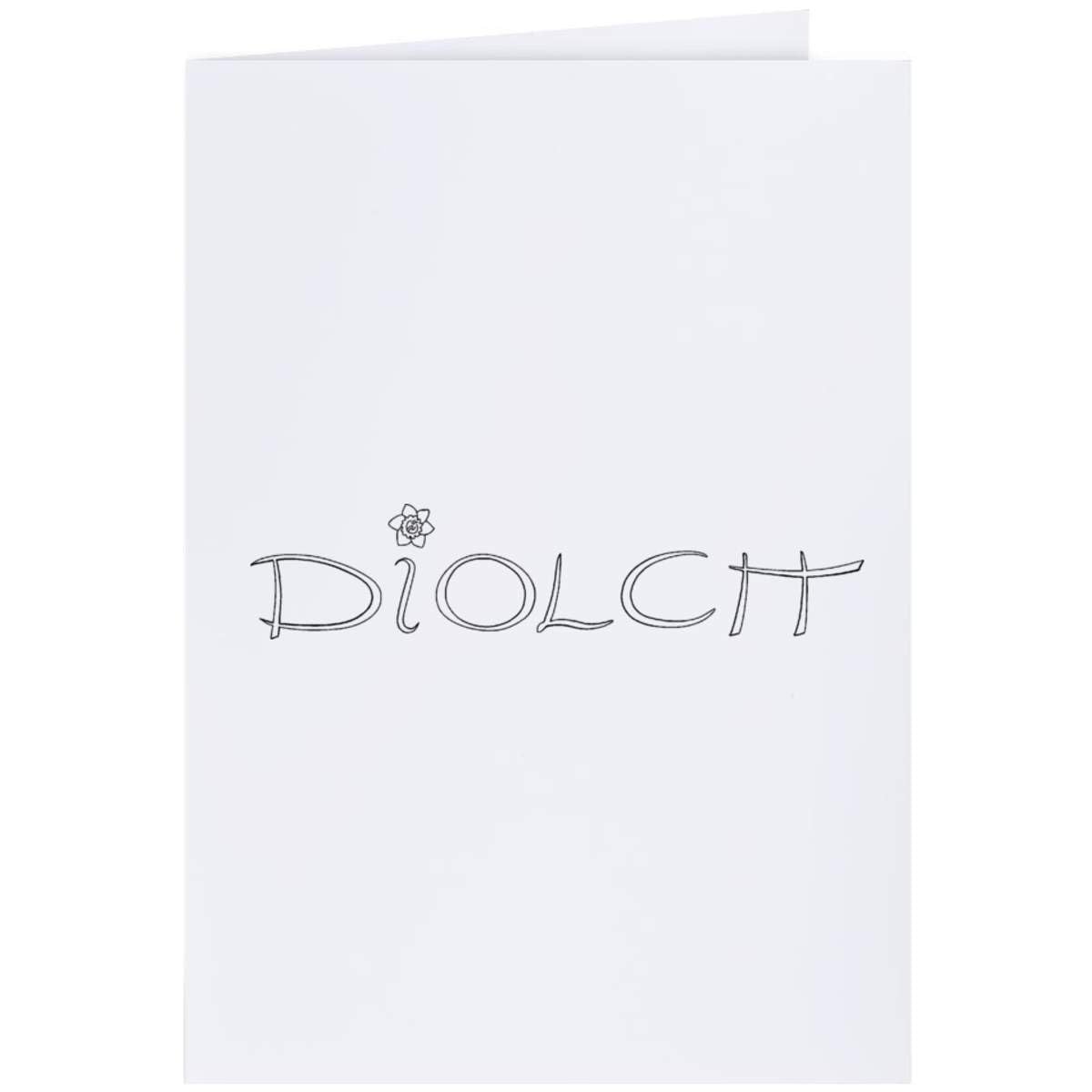 Azeeda 'Welsh 'Thanks' Diolch' Greeting Card - A4 (GC00017389)