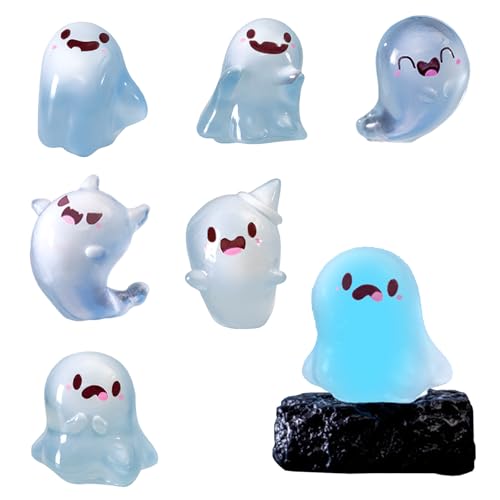 YCHYAN 20 Stück Geist Mini Tiere Leuchten Mini Figuren Leuchten Mini Geist Kleine Figuren mini Geist Leuchten Gartendekoration DIY Mikro Landschaftsszene Heimdekoration DIY