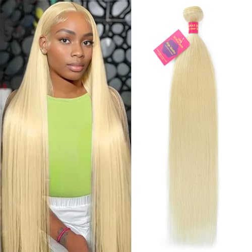 24 Inch 613 Bundles Human Hair Straight Blonde Human Hair Bundles 12A Grade Brazilian Virgin Human Hair Bundles 1 Bundle Blonde Weave bundles human Hair 100g