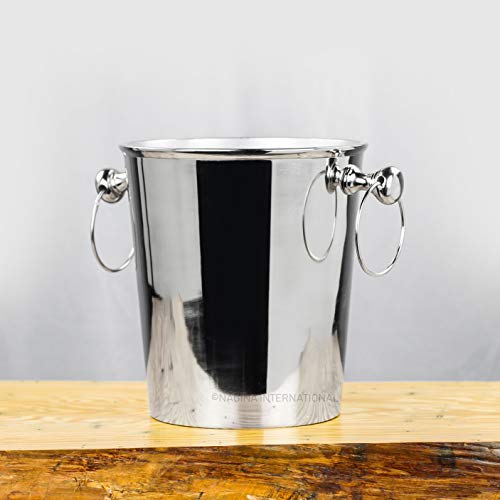 Nagina International Nickel Plated Premium Aluminum Free Standing Wine Chiller | Wine Coolers & Cellar with Ice Bucket | Kitchen & Bar Wares - Thumbnail 4