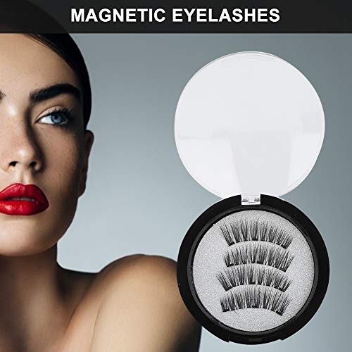 Reutilizável moda cílios postiços magnéticos livres de cola, luz olho cheio volume visual natural su