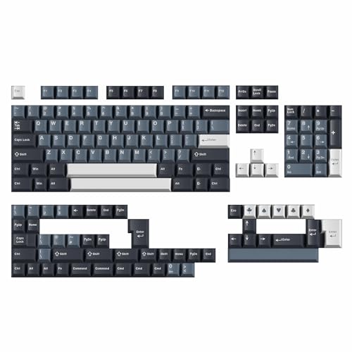 Image of surmen Classic Cherry Profile Keycaps Set, 163 Keys PBT Double Shot Gaming Keyboard Replacement Keys for Multi-Size Mechanical Keyboard (Cherry Apollo)