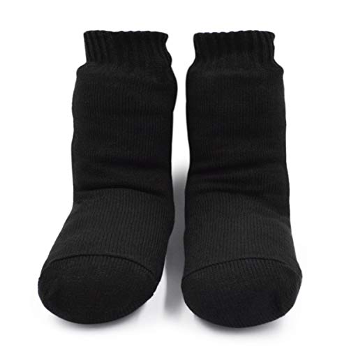 TrendsBlue Men's Extra Thick Plain Solid Non-Skid Thermal Fleece-lined Knitted Winter Socks3
